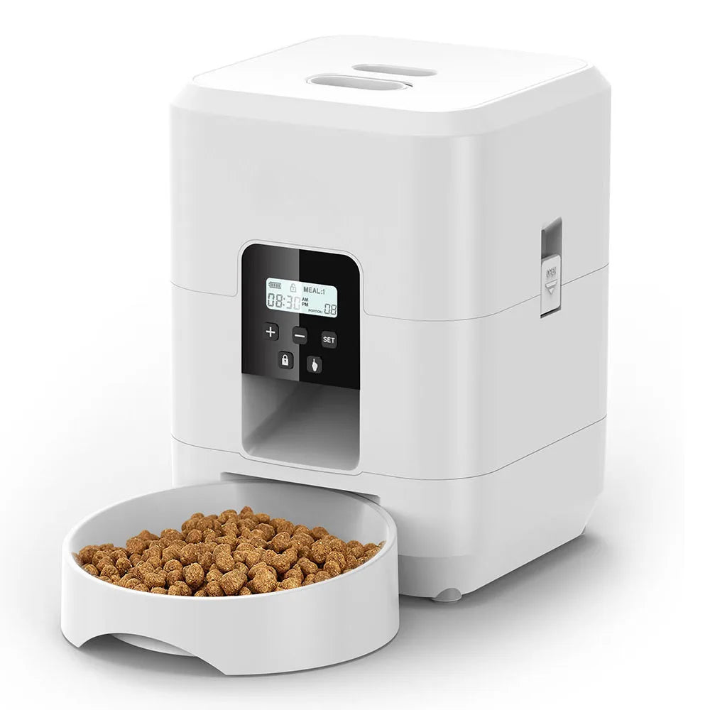 Smart Automatic Pet Feeder for Cats & Dogs – Timed Portion Control Food Dispenser