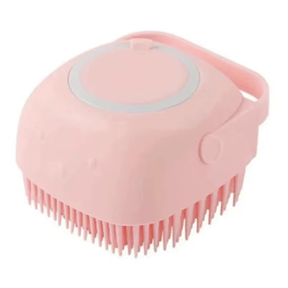 Pet Bath & Grooming Brush for Dogs & Cats – Soft Silicone Shampoo Massage Scrubber