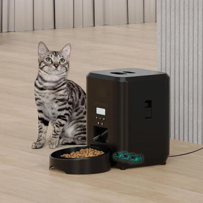 Smart Automatic Pet Feeder for Cats & Dogs – Timed Portion Control Food Dispenser 