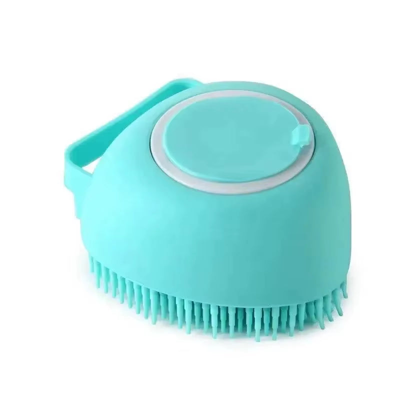 Pet Bath & Grooming Brush for Dogs & Cats – Soft Silicone Shampoo Massage Scrubber