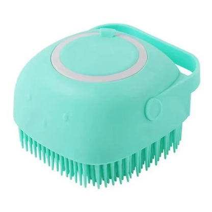 Pet Bath & Grooming Brush for Dogs & Cats – Soft Silicone Shampoo Massage Scrubber
