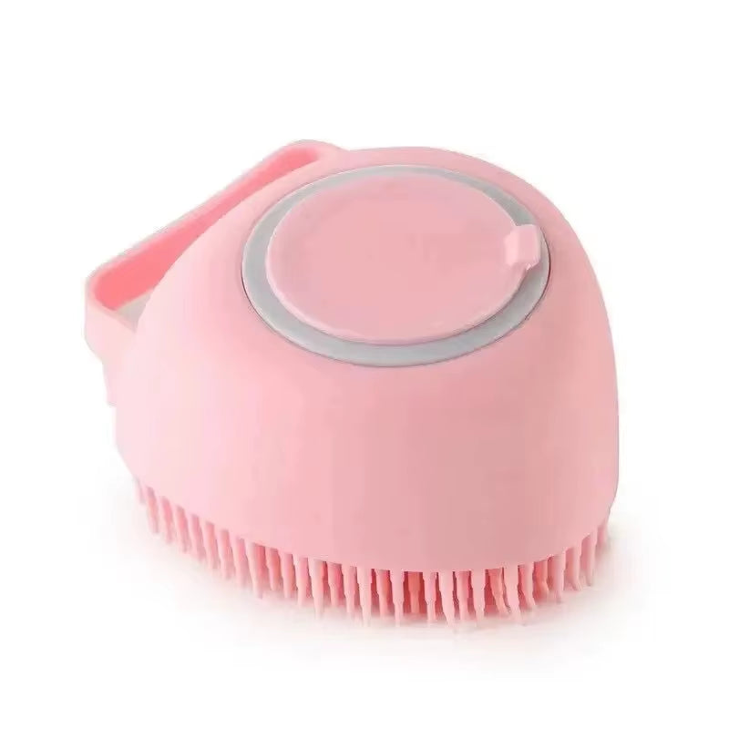 Pet Bath & Grooming Brush for Dogs & Cats – Soft Silicone Shampoo Massage Scrubber