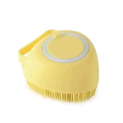Pet Bath & Grooming Brush for Dogs & Cats – Soft Silicone Shampoo Massage Scrubber