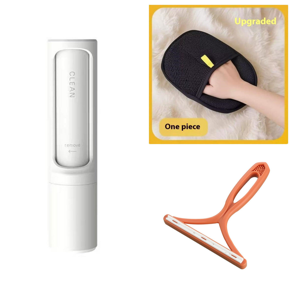 2-in-1 Reusable Pet Hair Remover – Self-Cleaning Lint Roller for Cat & Dog Fur
