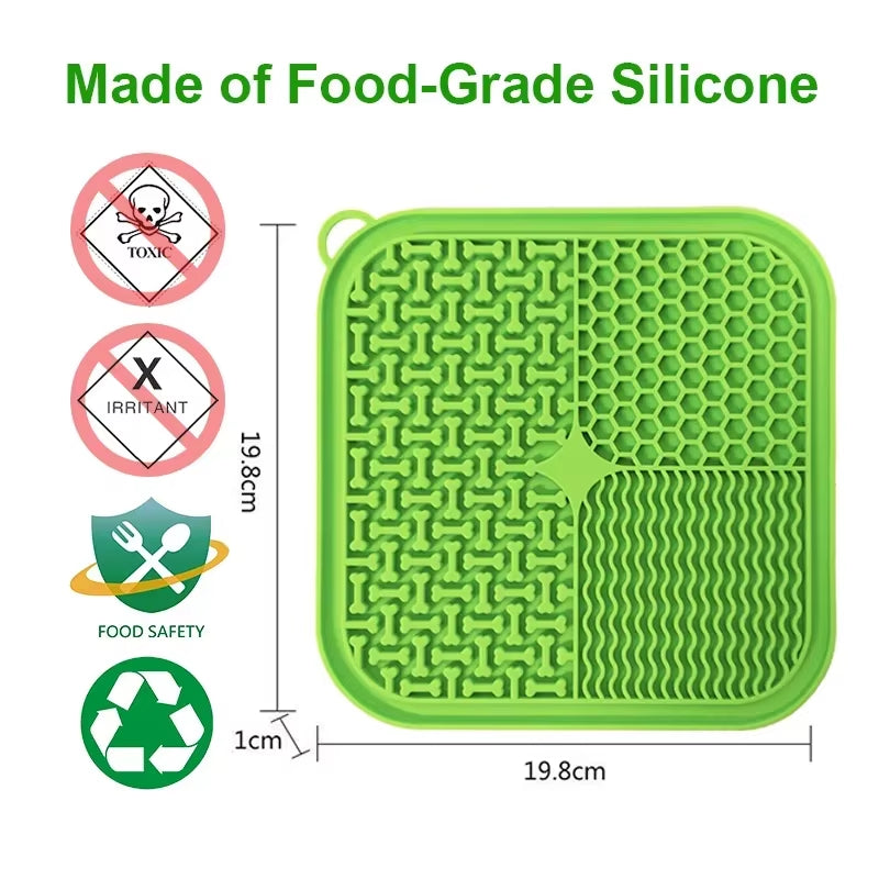 Premium Licking Mat for Dogs and Cats - Anxiety Relief Slow Feeder with Suction Cups
