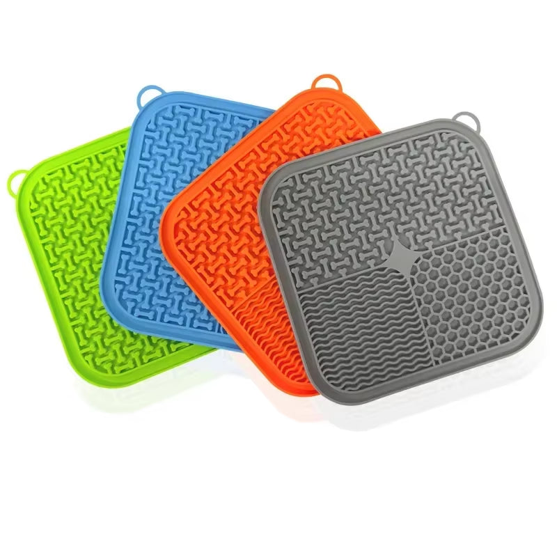 Premium Licking Mat for Dogs and Cats - Anxiety Relief Slow Feeder with Suction Cups
