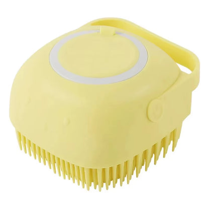 Pet Bath & Grooming Brush for Dogs & Cats – Soft Silicone Shampoo Massage Scrubber